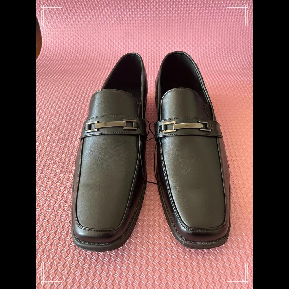 Tim Evans Black Leather Loafers – Men’s Dress Shoes, Size 13